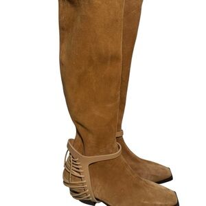 Daniella Shevel knee high Cara boots Napa leather stretch leather harness comfor